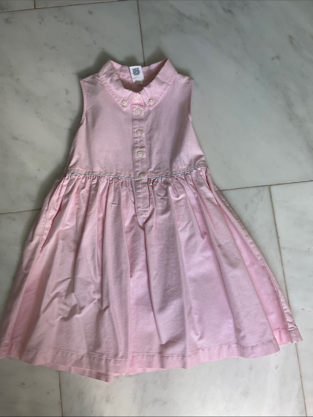 Girls' Cotton Oxford ShirtDress, 5, NWT